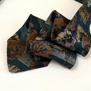 Hugo Boss Mens Tie Silk Jacquard Made Italy Floral